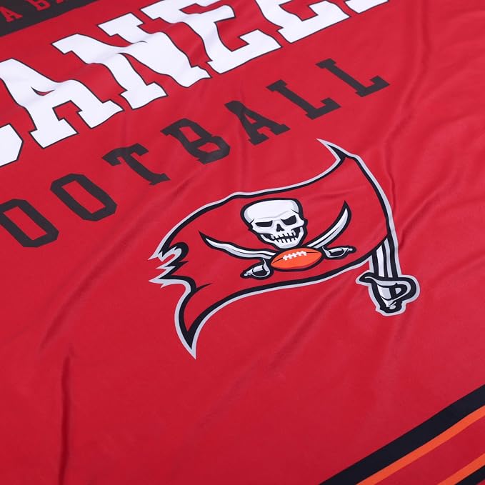 FOCO Tampa Bay Buccaneers NFL Team Property Of Sherpa Fleece Blanket
