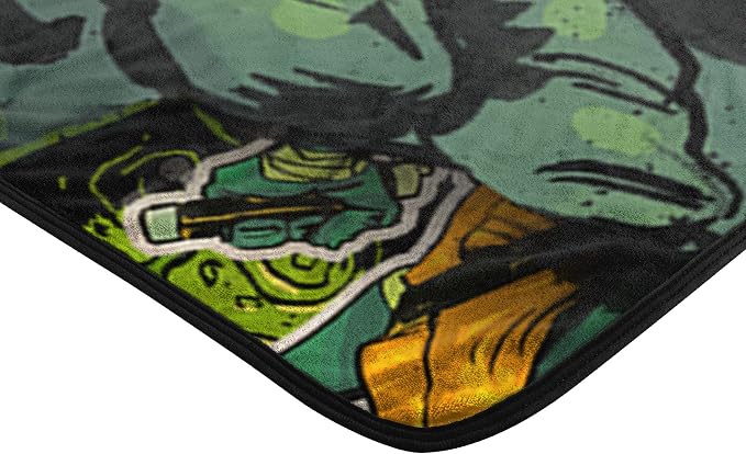 Northwest Teenage Mutant Ninja Turtles Micro Raschel Throw Blanket, 46" x 60", Leader Leo