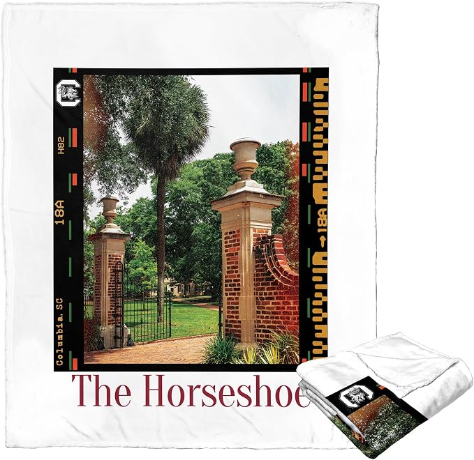 Northwest NCAA South Carolina Fighting Gamecocks Silk Touch Throw Blanket, 50" x 60", Campus Life