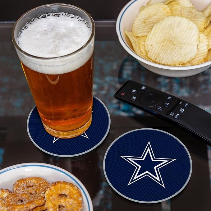 Rico Industries NFL Football Classic Favorites: PVC Coaster Set (4-Pack)