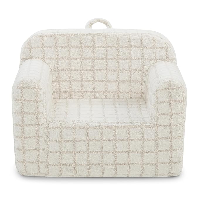 Delta Children Checkered Cozee Chair, Cream