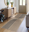 Rugalia Easy Jute Rainbow Runner Rug, 2x6 Washable Rugs Runner for Hallway Non-Slip Boho Farmhouse Long Kitchen Rug, Modern Abstract Indoor Outdoor Carpet for Porch Laundry Entryway