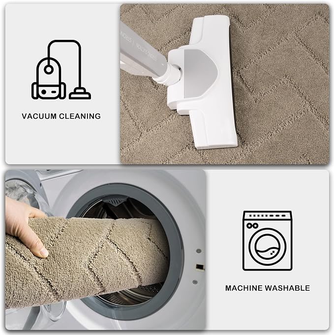 PURRUGS Dirt Trapping Door Mat 24" x 35.5", Non-Slip Machine Washable Entry Rug, Dog Doormat, Indoor Front Door Mat, Super Absorbent Entryway Rug for Muddy Shoes & Paws, Taupe