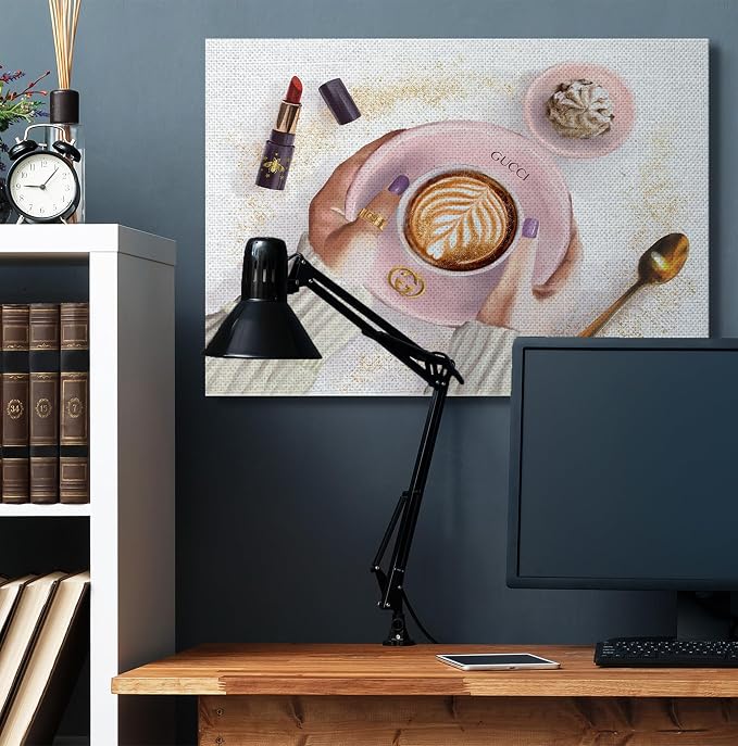 Stupell Industries Cappuccino Fashion Accent, 36 x 48 Inch Canvas Wall Art | Stupell Industries · By Ziwei Li · Ready to hang · Chic coffeehouse charm for kitchen decor · Made in USA