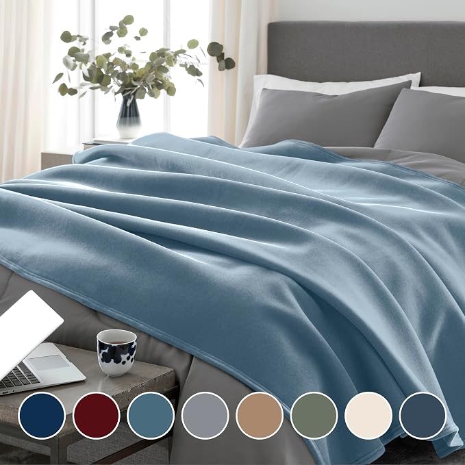 Vellux 1B05559 Orignal Full/Queen Wedgewood Blue Blanket (Pack of 2)