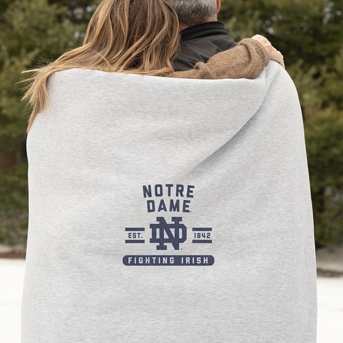 Logo Brands NCAA Sweatshirt Blanket - Officially Licensed Soft Throw Blanket for Fans, Cozy Game Day Blanket, Vintage-Style, Great Gift for Students & Alumni