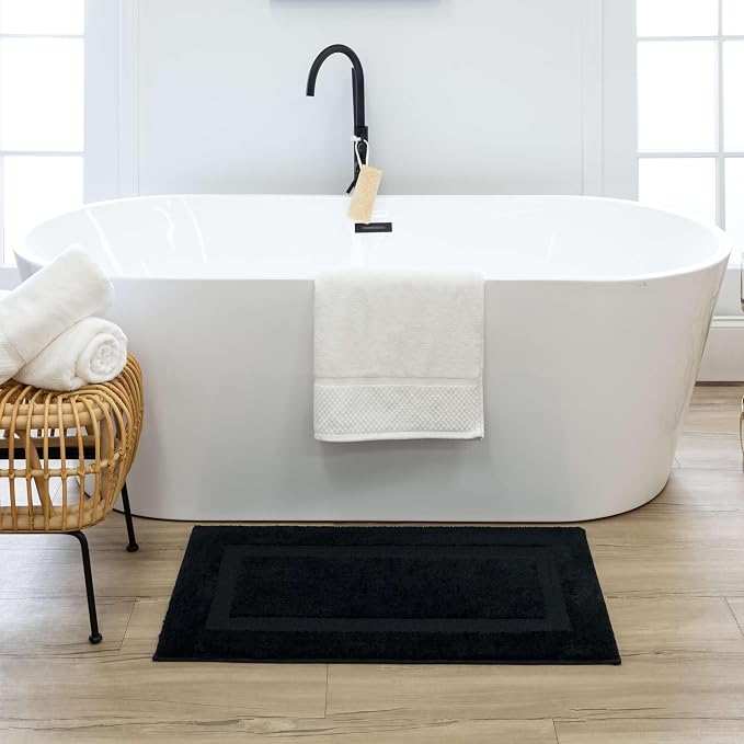 Mohawk Home Prestige Casual Solid Black 2' X 3' 4" Bath Mat Perfect for Bathroom