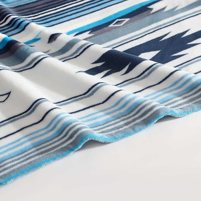 Wrangler - Blanket, Super Soft Plush Bedding, Yellowstone Inspired Throw Blanket for Couch or Bed (Coyote Sands Blue, 50" x 70")