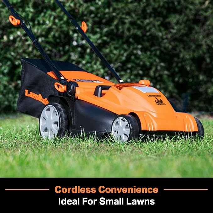 LawnMaster CLMF4815E 48V MAX 15-inch Brushless Cordless Lawn Mower | 2X24V MAX 4.0Ah Battery, Dual Charger