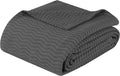 Superior JENA Cotton Blanket, for Picnic, Beach, Traveling or Camping, Bedroom Decor, Essentials, Cover for Bed, Couch, Lounging, Textured Jacquard, Modern Chevron Woven Blanket, King, Charcoal