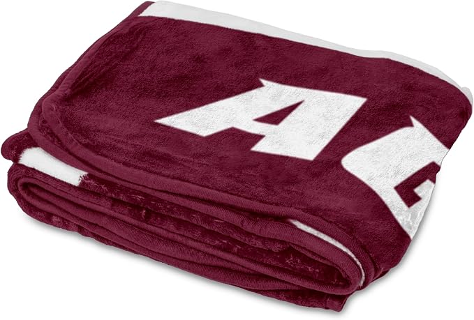 Logo Brands NCAA Raschel Throw Blanket – 50 x 60 Soft Fleece Blanket, Officially Licensed Collegiate Design, Cozy Throw for Tailgating, Game Day, & Home Décor