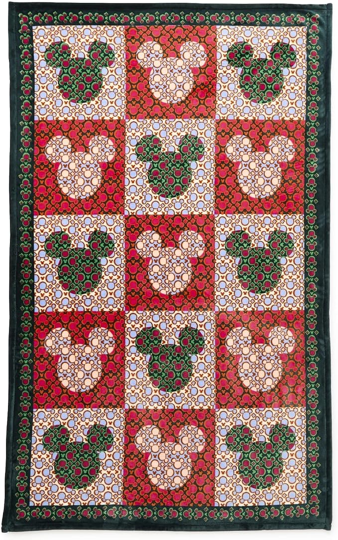 Vera Bradley Women's Disney Fleece Plush Throw Blanket, Mickey Mouse Kaleidoscope Multi, One Size