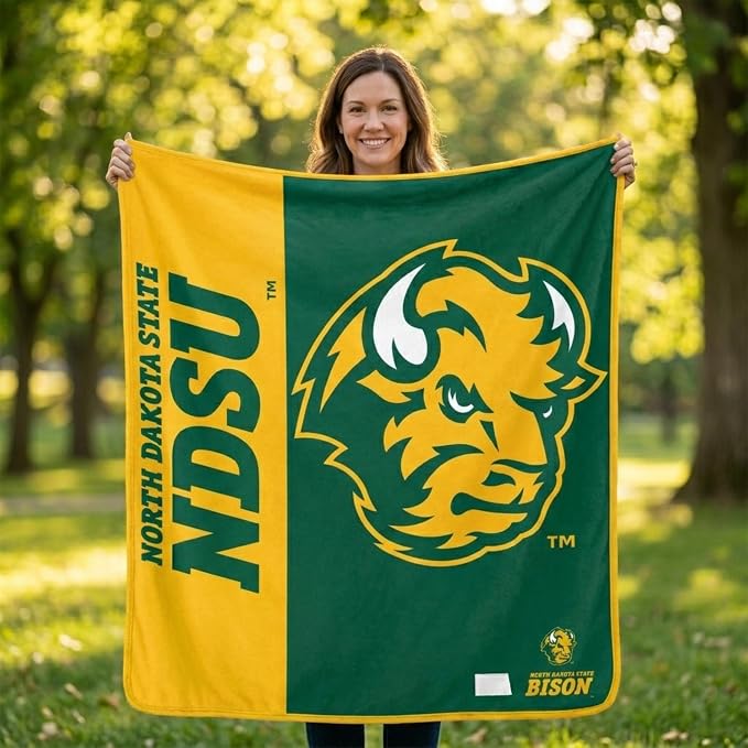 Proformance Home NCAA North Dakota State Bisons Endzone Ultra Soft Tailgate Throw