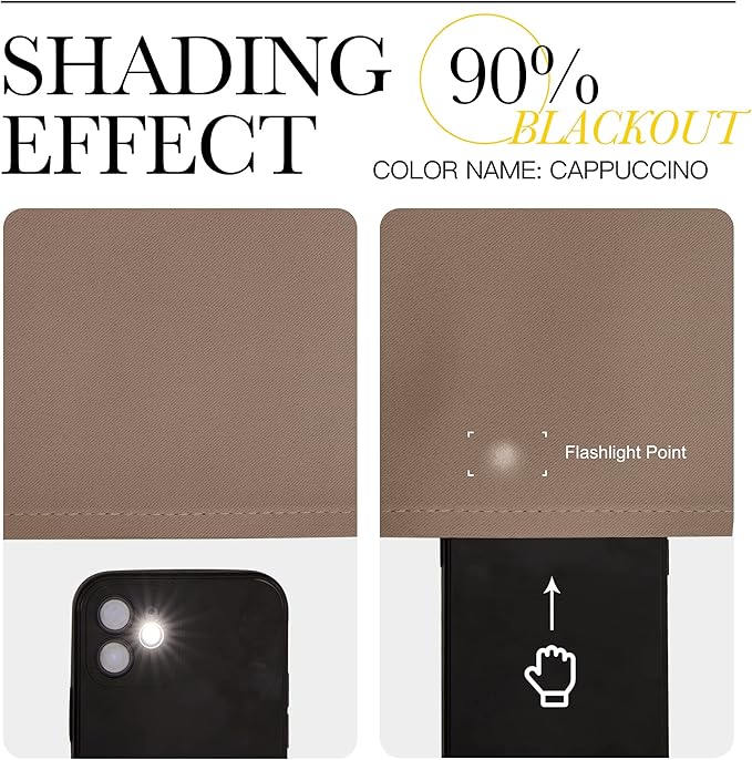 NICETOWN Kitchen Window Blackout Curtains - Window Treatment Thermal Insulated Rod Pocket Small Blackout Draperies/Drapes for Bedroom/Kitchen (Cappuccino, Set of 2, 34 in x 63 in (W x L))
