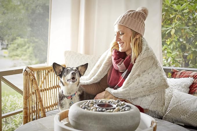Peri Home Leopard Luxury Faux Fur Throw Blanket - Super Soft Fluffy Bedding Throw Blanket for Bedroom 50" x 60 - Furry Blanket Comfy Warm Cozy Plush Blanket for Bed Sofa Couch - Ivory