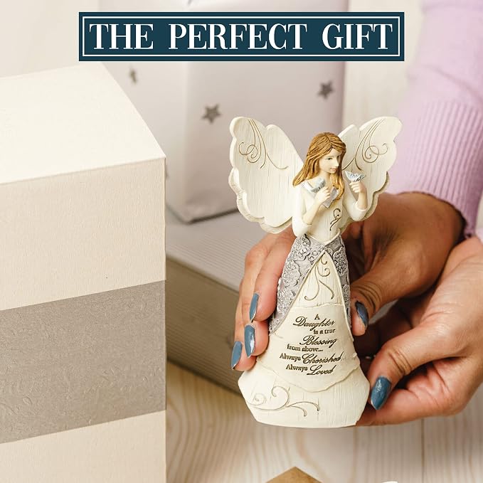 Pavilion- Daughter - 6" Angel Holding Butterflies,Beige