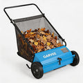 26 Inch Push Lawn Sweeper with Wheels,Manual Push Sweeper for Leaves and Grass Collection,7cu. ft. Hopper Bag,4 Adjustable Spinning Brushes, Ideal for Garden, Patio and Yard Cleanup
