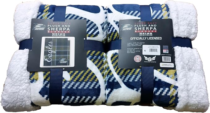 NCAA Georgia Southern Eagles Playmaker Plaid Ultra Cozy Sherpa Throw