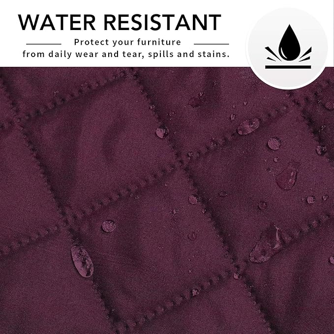 Easy-Going Sectional Couch Covers for Dogs L Shape Sofa Cover Reversible Sofa Slipcover Chaise Lounge Cover Furniture Protector Cover for Pets Dog Cat (42 x 52 inches, Wine/Wine)