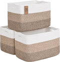 Baskets for Organizing,Storage Baskets,3 Pack Baskets for Shelfves,15"×10"×9" Woven Basket,toy storage bins,bins for organization