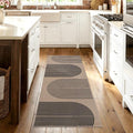 GarveeHome Modern Rainbow Easy Jute Runner Rug, 2x8 Runner Rug for Hallways - Non-Slip Indoor Outdoor Carpet, Washable for High Traffic Laundry Room, Kitchen, Entryway