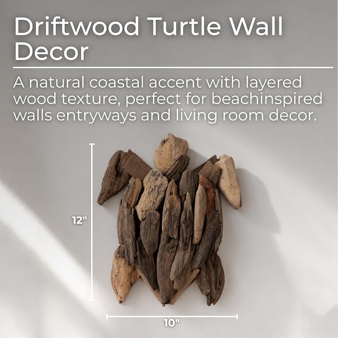 Decorative Driftwood Art Sculpture for Home, Bathroom and Office Decor - Sculptural Ornaments Accent for Room and Living Room Styling - Modern Figurine for Coffee Table or Shelf Display - 12", Brown