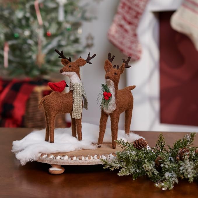 Primitives by Kathy Cardinal & Deer Collectible Critter Set