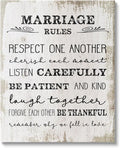 Stupell Industries Marriage Rules Home Family Inspirational Word Textured Design XXL Stretched Canvas Wall Art by Daphne Polselli, 30 x 1.5 x 40, Multi-Color | Stupell Industries · By Lil' Rue · Inspirational typography decor · Ready to hang · Made in USA