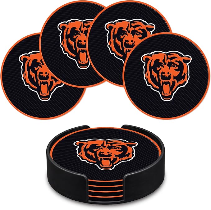 Rico Industries NFL Football Classic Favorites: PVC Coaster Set (4-Pack)