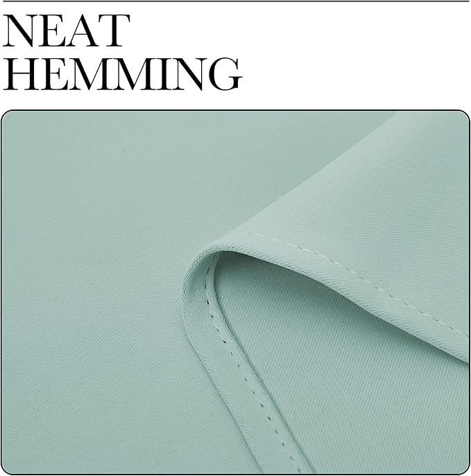 NICETOWN Bedroom Blackout Draperies Panels, 2 Panels, 42 x 72 Inch, Aqua, Three Pass Microfiber Noise Reducing Thermal Insulated Solid Ring Top Window Curtains