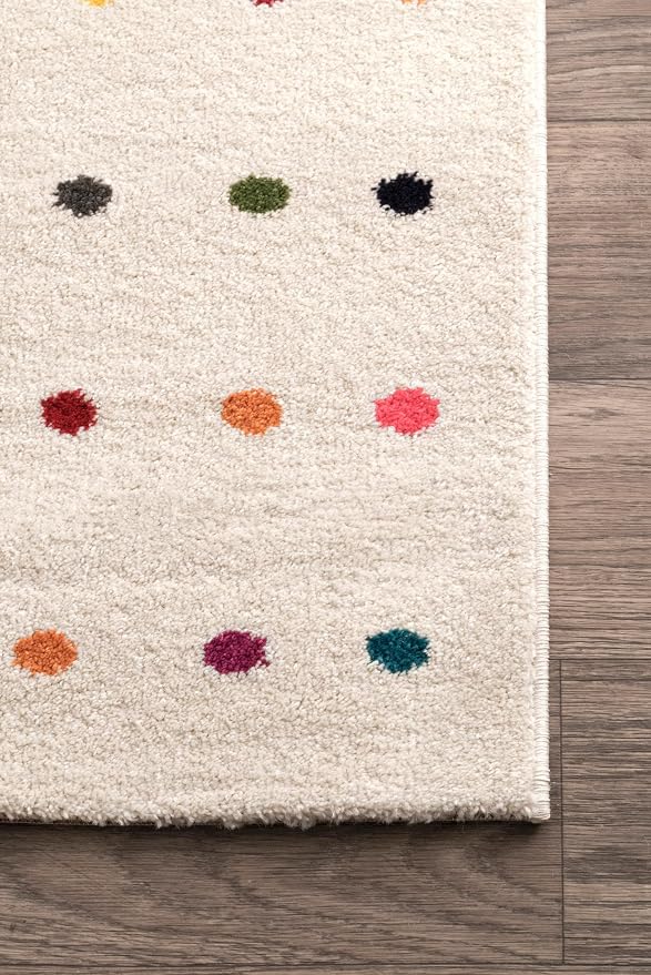 nuLOOM Dorie Polka Dot Area Rug, 7x9, Multi | Nuloom Dorie Polka Dot 7' x 9' Area Rug for Living Room Bedroom Dining Room, Multicolor