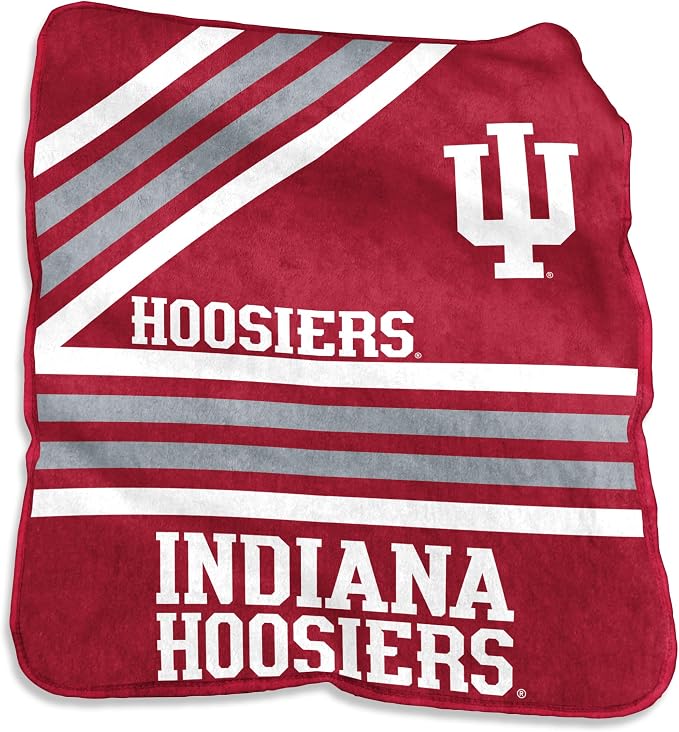 Logo Brands NCAA Raschel Throw Blanket – 50 x 60 Soft Fleece Blanket, Officially Licensed Collegiate Design, Cozy Throw for Tailgating, Game Day, & Home Décor