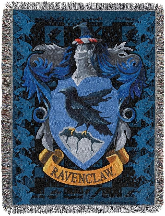 Northwest Harry Potter Woven Tapestry Throw Blanket, Designer Home Décor, Modern, Unique Gift, 48" x 60", Ravenclaw Crest (Pack of 6)