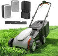 Litheli 14 Inch Cordless Lawn Mower, Brushless Electric Push Mower with 2x5.0Ah Batteries, 5-Position Height Adjustment, 9-Gallon Grass Catcher for Garden Yard Farm