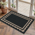 Easy Jute 2x3 Black Rectangle Area Rug,Washable Entryway Rug, Modern Door Carpet,Neutral Non-Slip Outdoor Indoor Farmhouse Rug for Living Room Kitchen Patio Bedroom