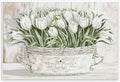 'Fresh White Tulip Flowers Vintage'| Wall Plaque Art | Stupell Industries | 19 x 13 Inches, Easy to Hang and Sturdy, Made in USA, by Cindy Jacobs