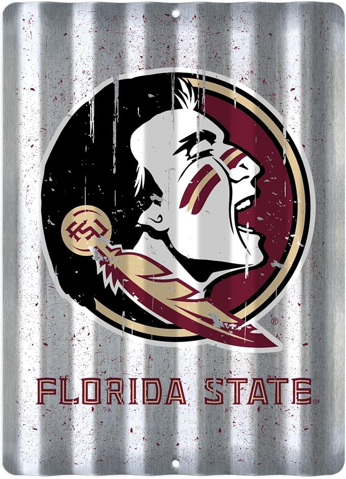 Rico Industries NCAA 12" X 16" Tin Metal Roof Sign