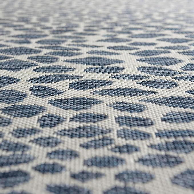 Unique Loom Outdoor Collection Area Rug - Cape Town (4' 1' x 6' 1' Rectangle, Blue/ Olive)