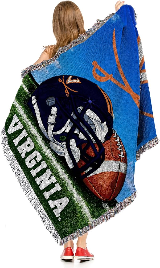 Officially Licensed NCAA "Home Field Advantage" Woven Tapestry Throw Blanket, 48" x 60", Multi Color