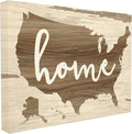 Stupell Home Décor Home Distressed Wood US Map Oversized Stretched Canvas Wall Art, 24 x 1.5 x 30, Proudly Made in USA | Stupell Industries | 30 x 24 Inches, Easy to Hang and Sturdy, Made in USA, by Daphne Polselli