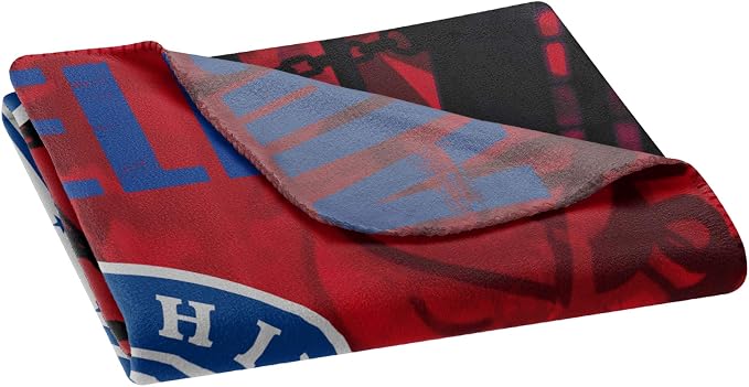 Northwest NBA Philadelphia 76ers Unisex-Adult Fleece Throw Blanket, 50" x 60", Hard Knocks