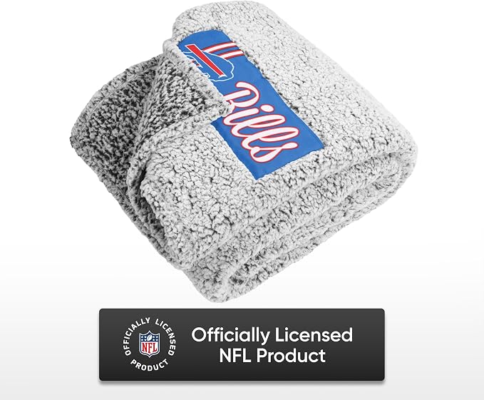 FOCO NFL Team Color Big Logo Cloud Sherpa Blanket 60" x 70"