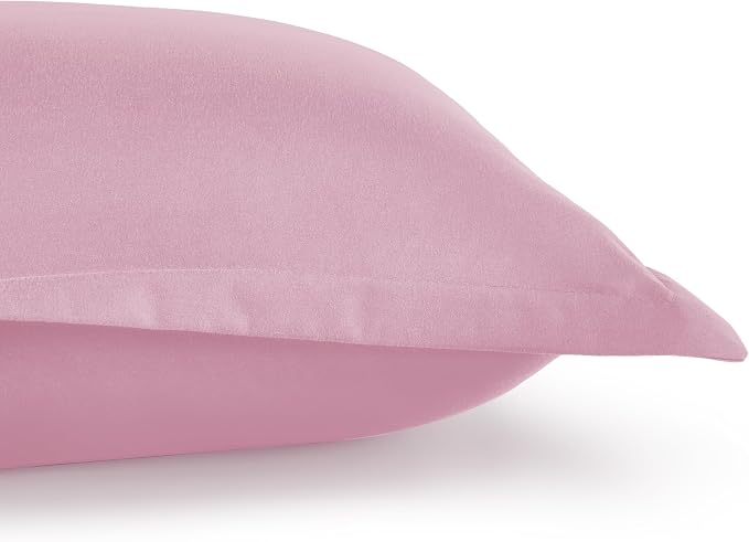 Amazon Basics 2-Piece Soft Microfiber Kid's Comforter and Pillow Sham Set, Twin, Light Pink, Solid