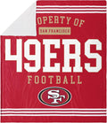 FOCO San Francisco 49ers NFL Team Property Of Sherpa Fleece Blanket