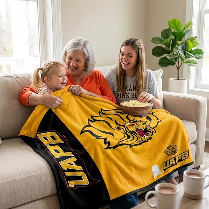 Proformance Home NCAA Arkansas Pine Bluff Golden Lions Endzone Ultra Soft Tailgate Throw