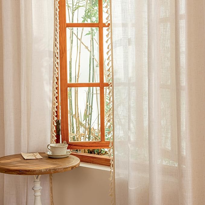 MYSKY HOME Natrual Curtains 84 Inches Long - Image 5