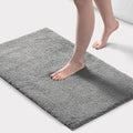 Madison Park Marshmallow Super Soft & Absorbent Bath Rug, 24 x 40, Grey | Non slip Backing, Spa Quality Luxurious Plush Bath Mat for Bathroom, Quick Dry, OEKO TEX
