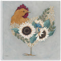 Rooster Floral Blossom, 12 x 12 Inch Mounted Print on Wall Plaque | Stupell Industries · By Michele Norman · Ready to hang · Farmhouse country charm for any room · Made in USA