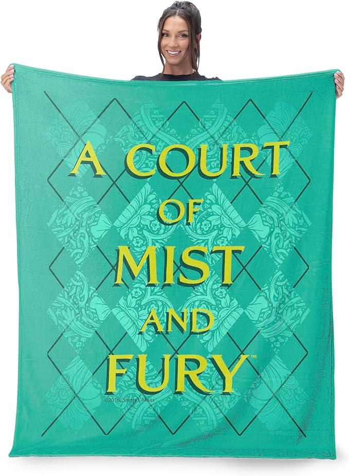 Sarah J. Maas A Court of Mist and Fury Silk Touch Throw Blanket, 46 x 60 in | Silky-soft lightweight comfort for sofas, travel, and everyday lounging