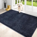 PURRUGS Dirt Trapping Door Mat 34" x 59", Non-Slip Machine Washable Entryway Rug, Dog Doormat, Indoor Front Door Mat, Super Absorbent Entry Rug for Muddy Shoes & Paws, Navy Blue